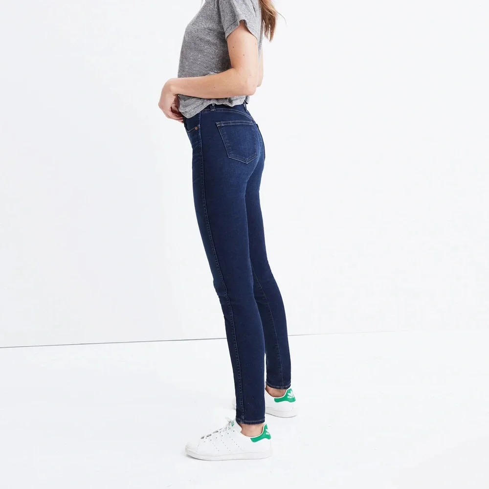 Madewell Tall 10" High-Rise Skinny Jeans in Hayes Wash Size 25 - Picture 3 of 13